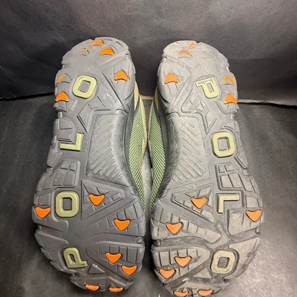 Polo Ralph Lauren ADVNTR 300 LT Trail Sneakers Olive Orange Size 12 - Picture 9 of 9
